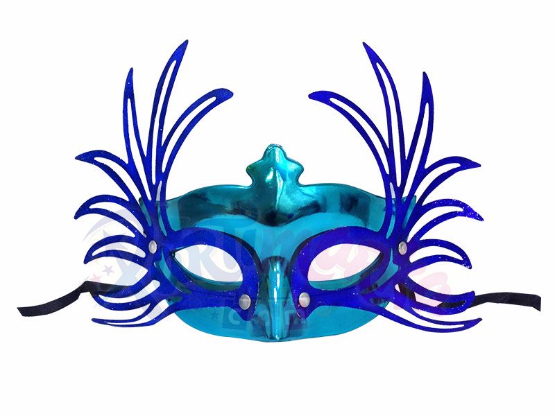 Simli Venedik Maskesi Mavi