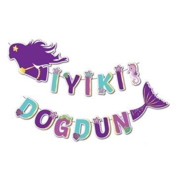 Deniz Kızı Şeklinde İyiki Doğdun Yazısı