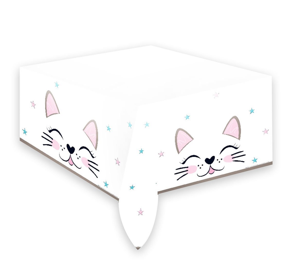 Kedi Temalı Doğum Günü Masa Örtüsü