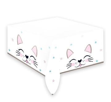 Kedi Temalı Doğum Günü Masa Örtüsü