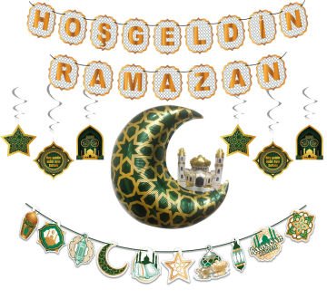 Ramazan Ayı Folyo Balonlu Süsleme Seti