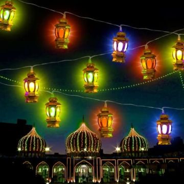 Renkli Kandil Şeklinde Ramazan Led Işık 3 Metre