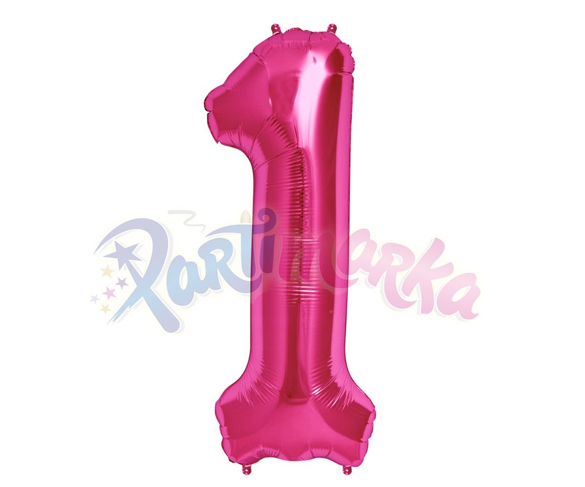 Folyo Balon Pembe Renk 1 Rakamı