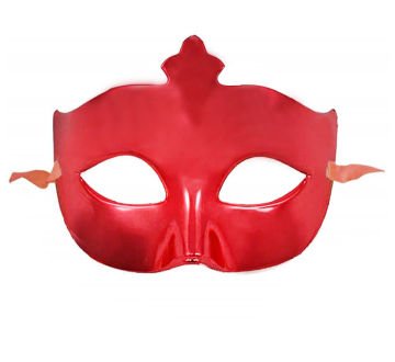 Kırmızı Parlak Metalik Parti Maskesi