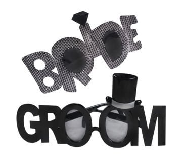 Bride ve Groom Parti Gözlükleri