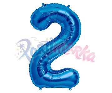 Mavi Folyo Balon 2 Rakamı 75 cm