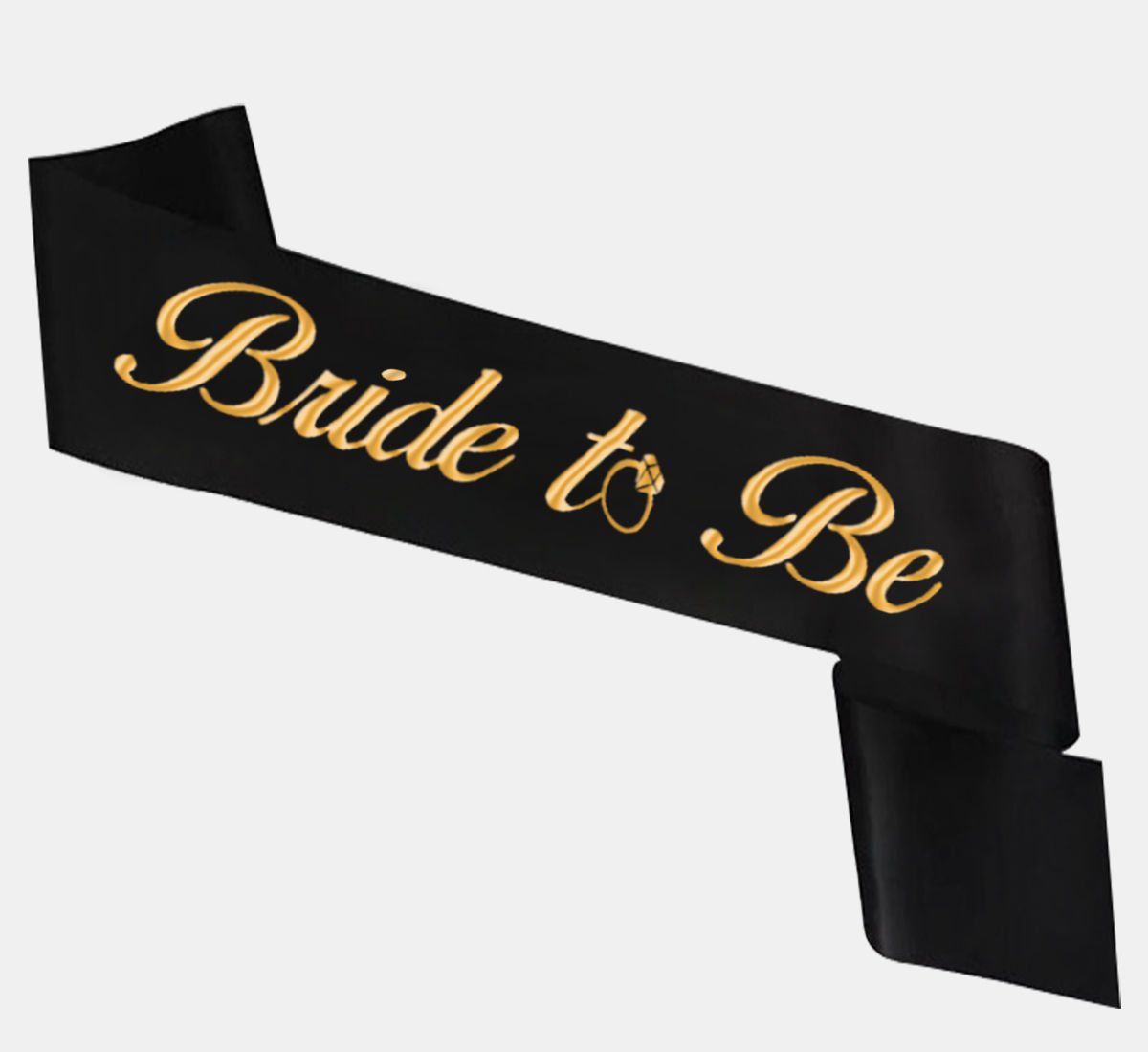 Metalik Yazılı Bride To be Kuşak Siyah Renk