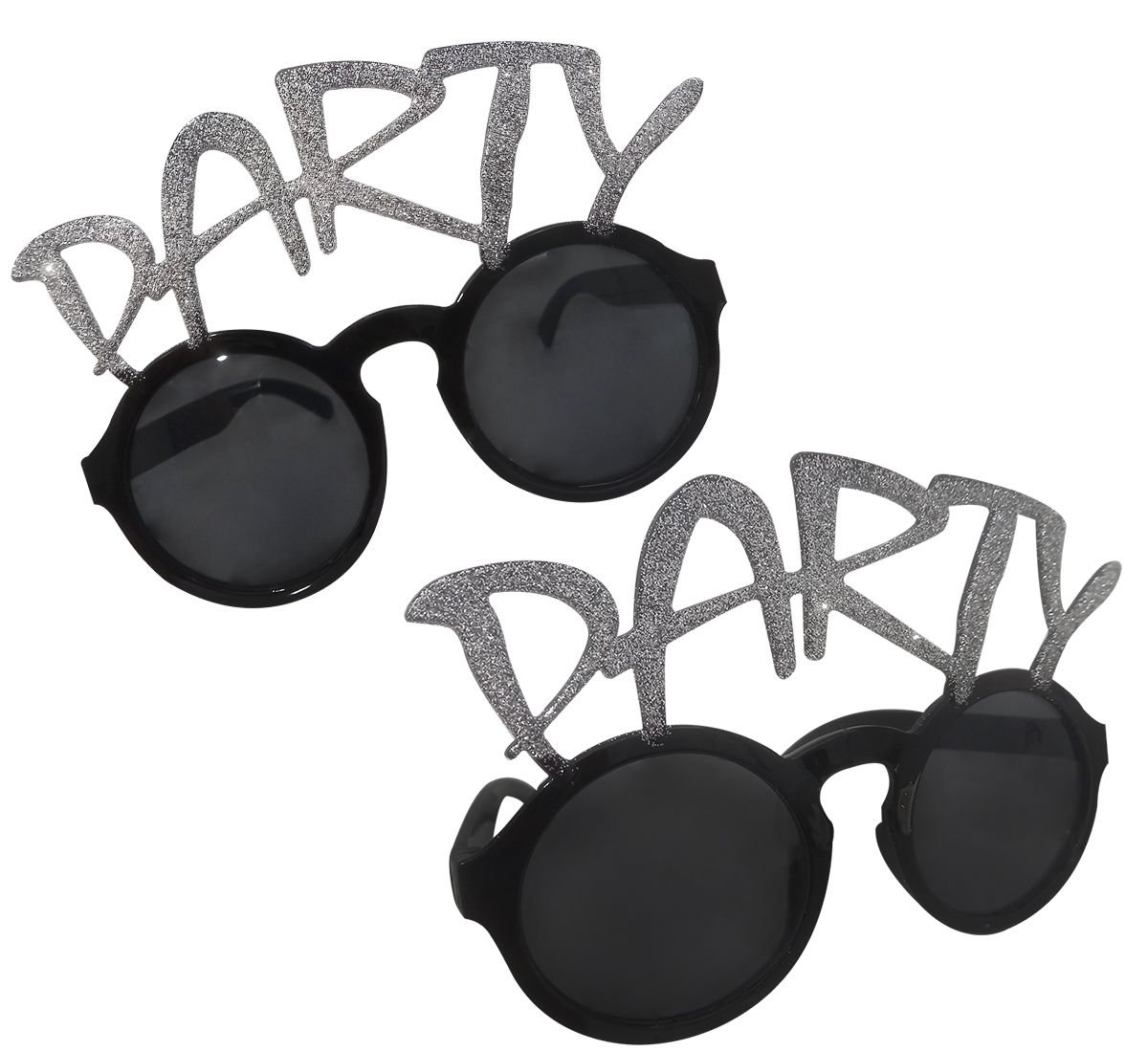 Gümüş Simli Party Yazılı Gözlük