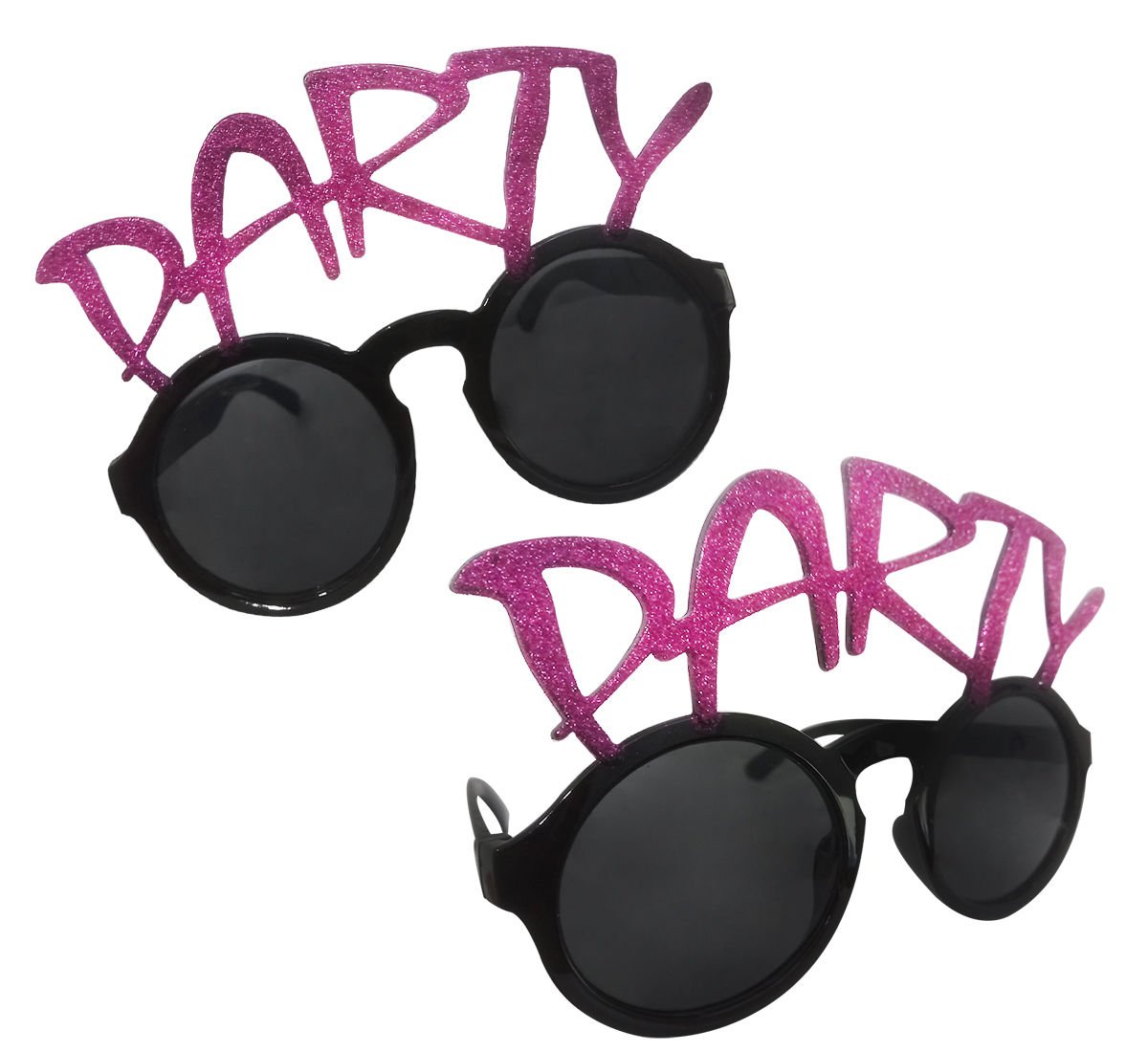 Party Yazılı Pembe Simli Parti Gözlüğü