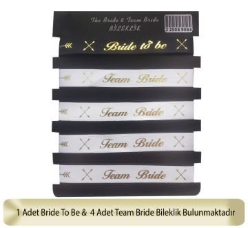 Bride To Be ve Team Bride Bileklik Seti