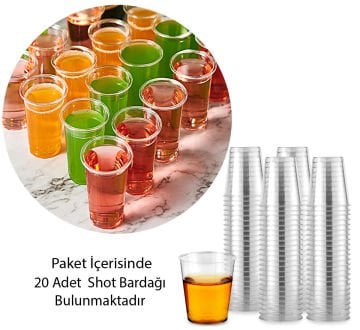 Shot Bardağı Sert Plastik 40 cc
