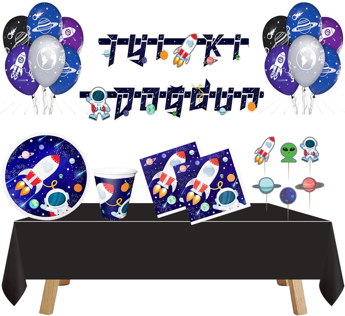 Uzay Doğum Günü Seti 16 Kişilik