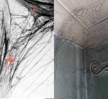 Cadılar Bayramı Siyah Renk Örümcek Ağı