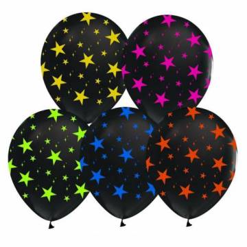 Yıldız Baskılı Fosforlu Balonlar