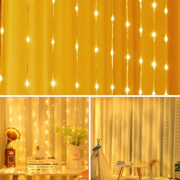 Perde Led Işık Gün Işığı Renk 3x3 Metre