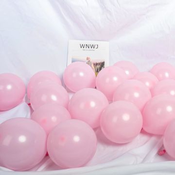 Makaron Pembe Pastel Minik Balonlar