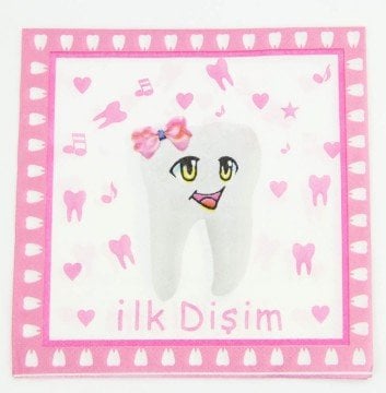 İlk Dişim Çıktı Partisi Pembe Peçete