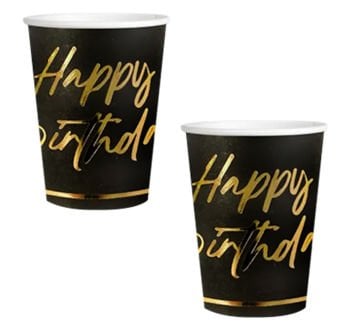 Happy Birthday Gold Metalik Bardaklar