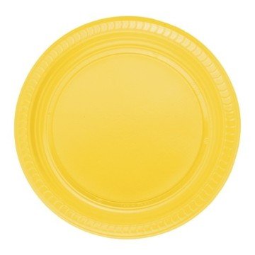 Sarı Renk Plastik Tabak 25 Adet