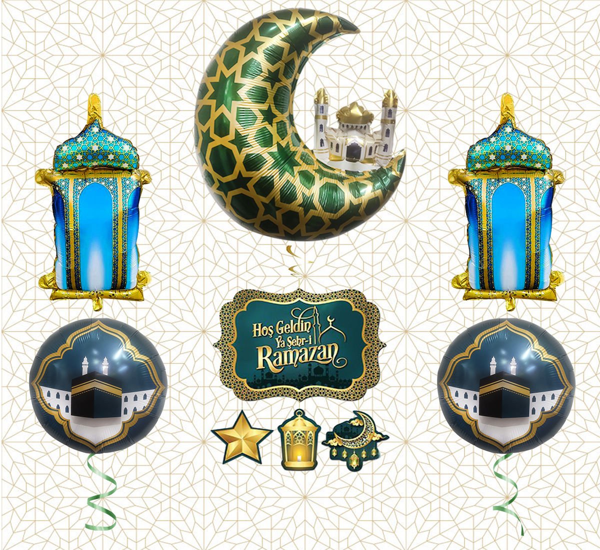 Ramazan Süslemesi Folyo Balonlu Set