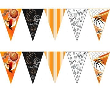 Basketbol Doğum Günü Dekoratif Bayrak Süs