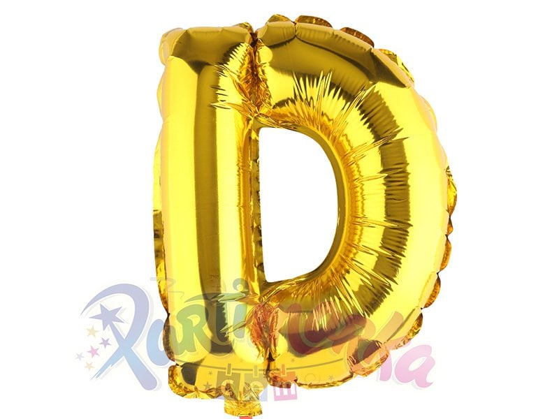 Altın Renk D Harf Balonu 75 cm