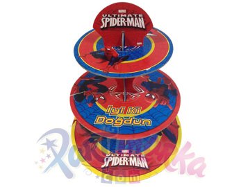 Spiderman Örümcek Adam Cupcake Kek Standı