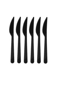 25 li Plastik Bıçak Siyah