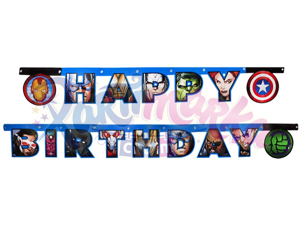 Avengers Yenilmezler Happy Birthday Yazısı