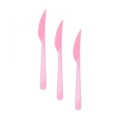 25 li Plastik Bıçak Pembe