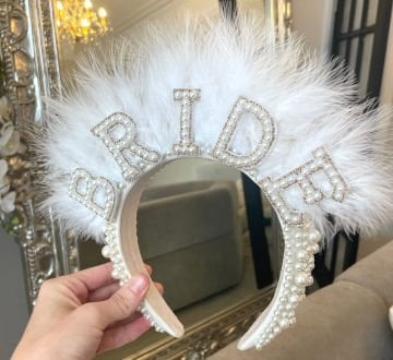 Bride İncili Taç Lüx