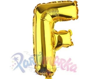 Altın Renk F Harfi Folyo Balon 75 cm