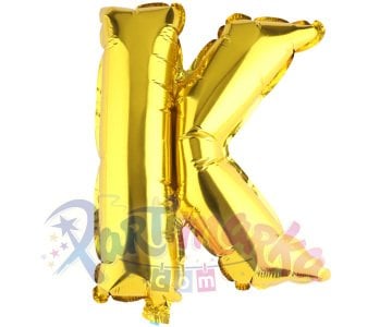 Altın Renk K Harf Balonu 75 cm