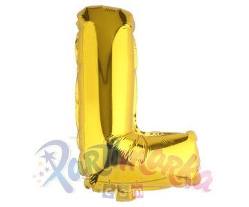 Altın Renk L Harf Balonu 75 cm