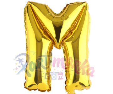 Altın Renk M Harfi Folyo Balon 75 cm