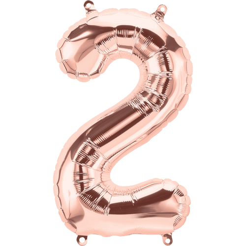 Rose Gold 2 Rakamı Balon 75 cm
