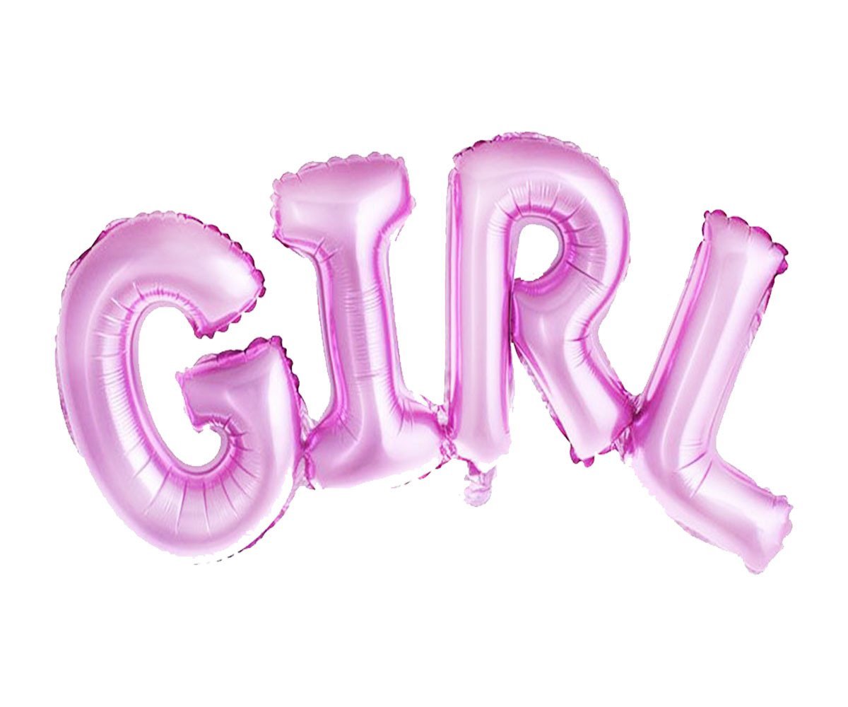 Girl Yazan Pembe Renk Folyo Balon
