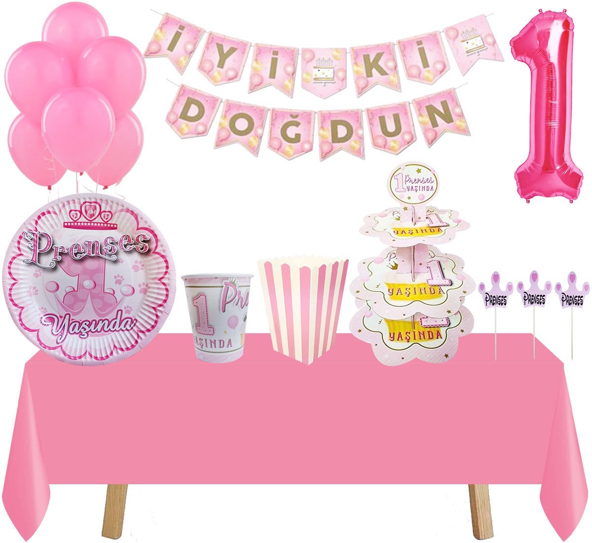 1 Yaşlı Doğum Günü Seti 16 Kişilik