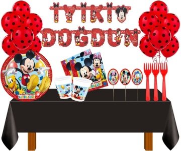 Mickey Mouse Temalı Parti Seti 24 Kişilik