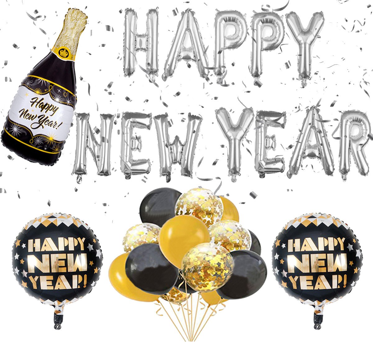 Yılbaşı Happy New Year Folyo Balon Seti