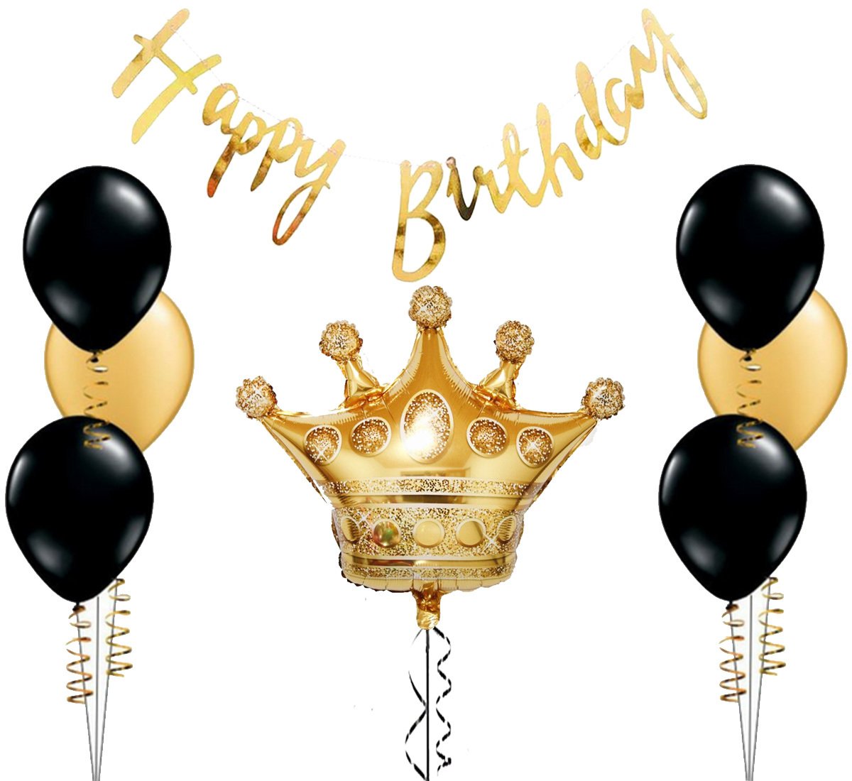 Kral Tacı Happy Birthday Balon Seti