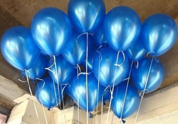 Metalik Sedefli Koyu Mavi Balon