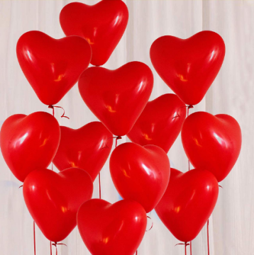 Kalp Şekilli Kırmızı Balon