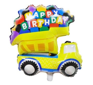 Happy Birthday Yazılı Kamyon Balonu