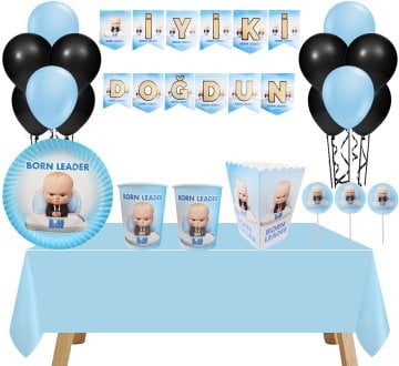 Patron Bebek Doğum Günü Seti 16 Kişilik