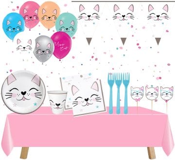 Kedili Doğum Günü Partisi 24 Kişilik Set