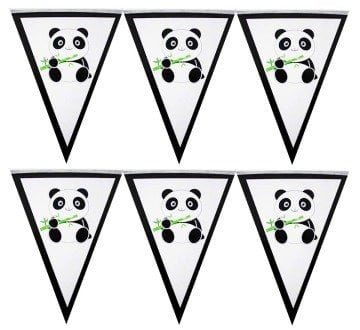 Panda Doğum Günü Bayrak Süs