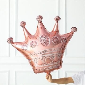 Kral Tacı Rose Gold Folyo Balon Büyük Boy