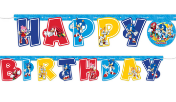 Sonic Partisi Happy Birthday Yazısı