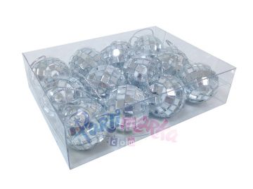 Yılbaşı Disko Aynalı Top Süs 12 li